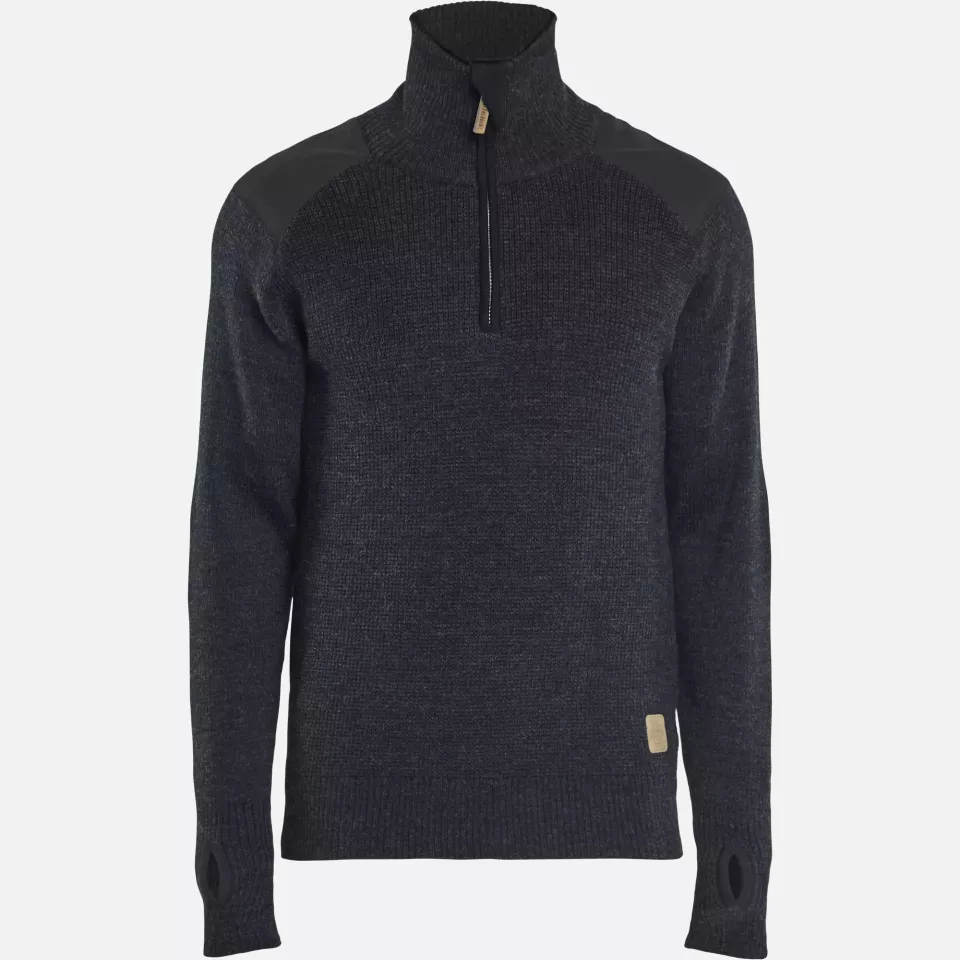 Blaklader 463010719899, Wool Sweatshirt, Dark Grey/Black, image 1, gallery thumbnail