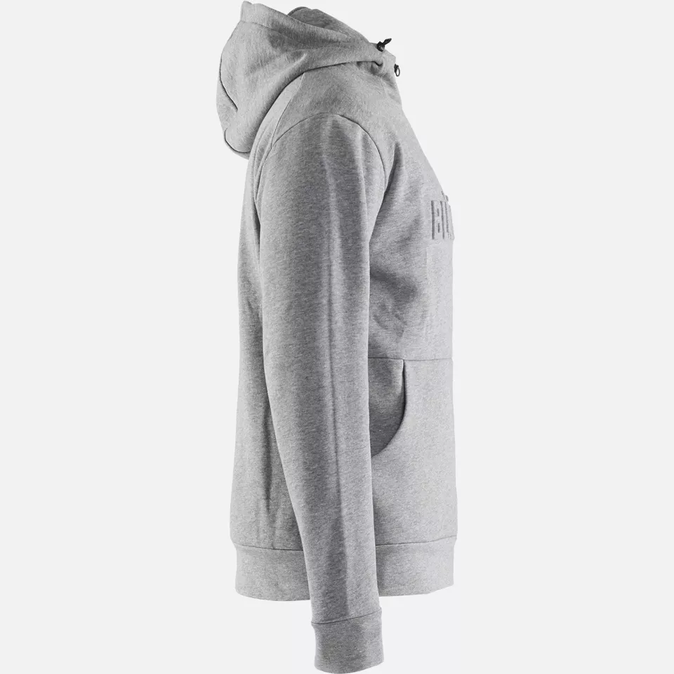 Blaklader 356011579000, 3D Women's Hooded Sweatshirt, Grey Melange, image 2, gallery thumbnail