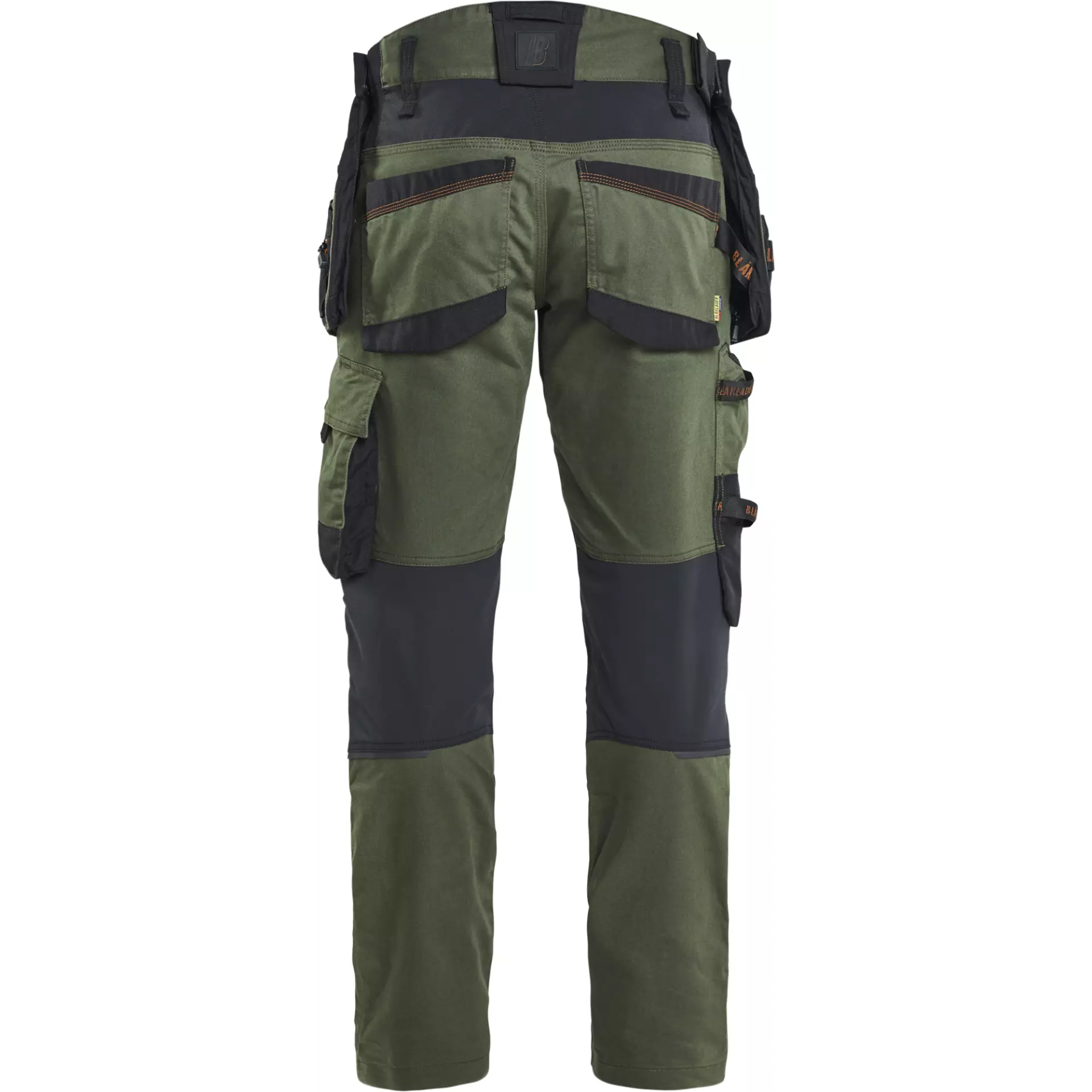 Blåkläder 197011494240, STRIKER Stretch Craftsman Work Trousers, Forest Green/Rust, image 4