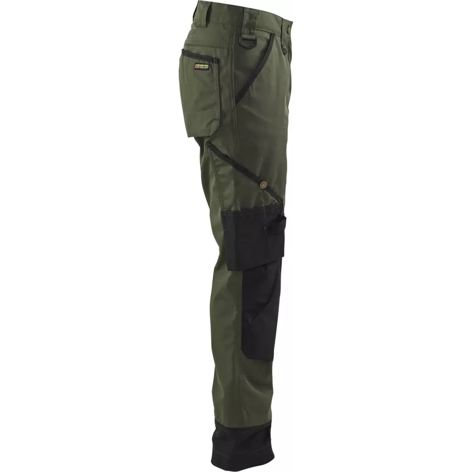 Blaklader 715418354699, Women's Garden Work Trousers, Army Green/Black, image 2, gallery thumbnail