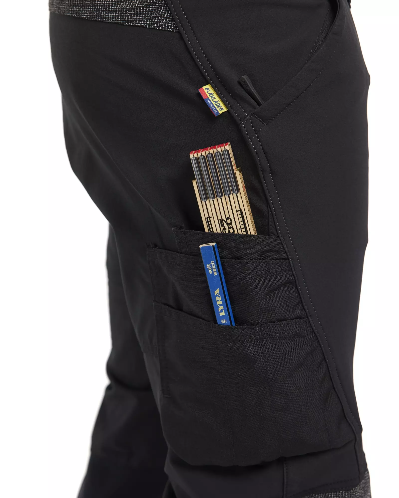 Blaklader 142216459998, 4-Way Service Stretch Work Trousers, Black/Dark Grey, image 9