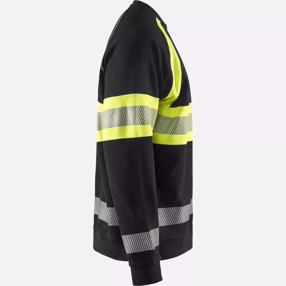 Blaklader 335911589933, High Vis Sweatshirt, Black/Yellow, image 2, gallery thumbnail