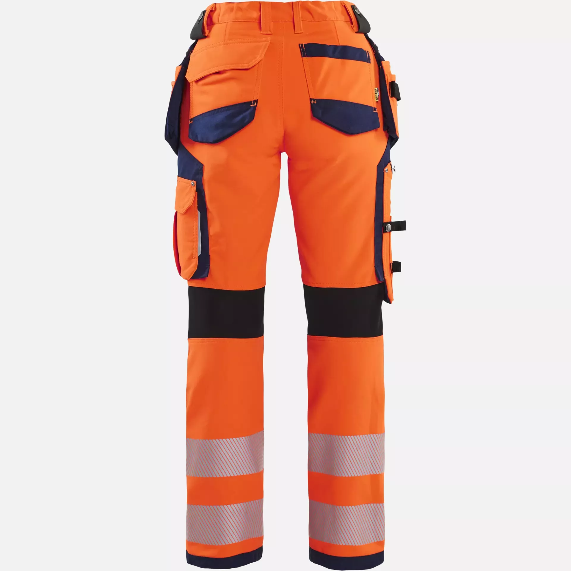 Blaklader 719716425389, High Vis Ladies 4-Way Stretch Work Trousers, Orange/Navy, image 4