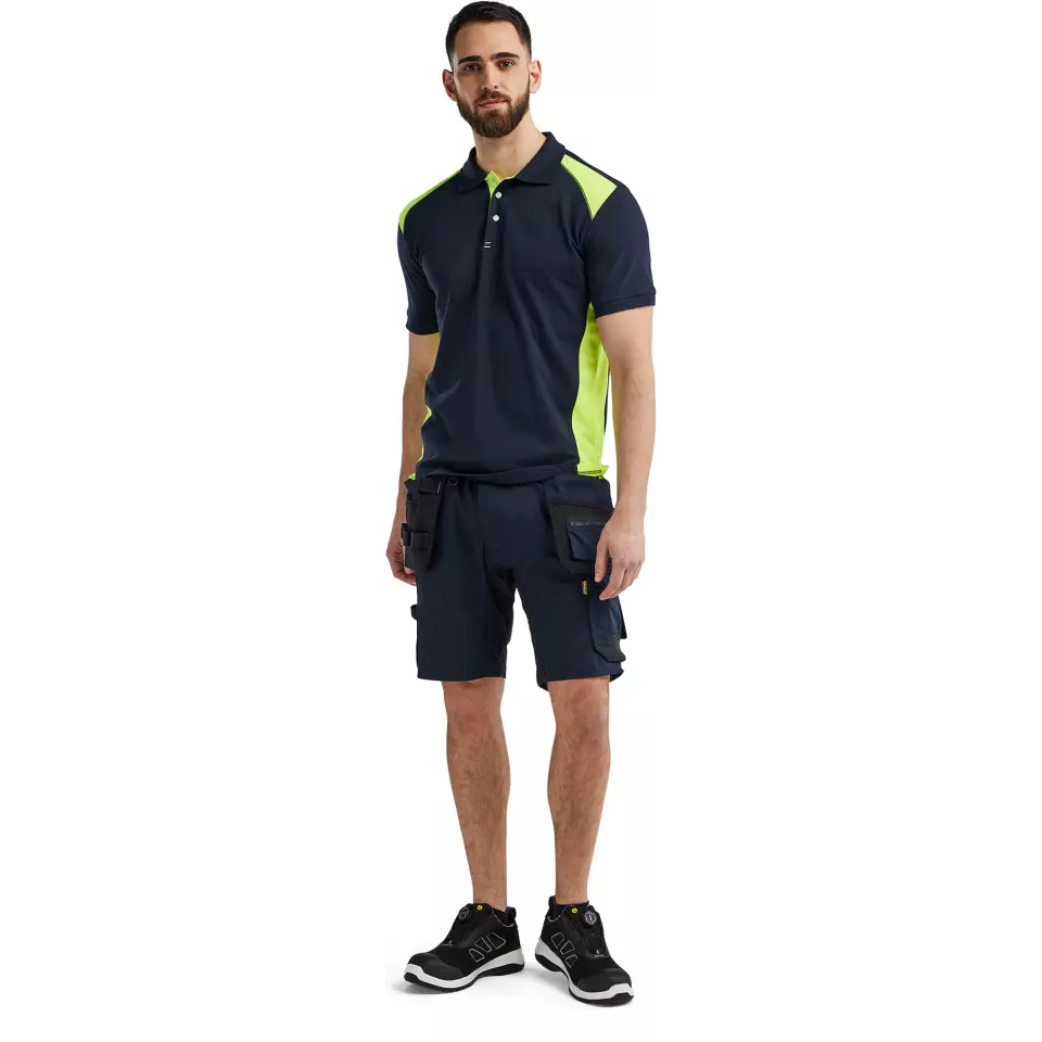 Blaklader 332410508633, Polo Shirt, Dark Navy/Yellow, image 5, gallery thumbnail