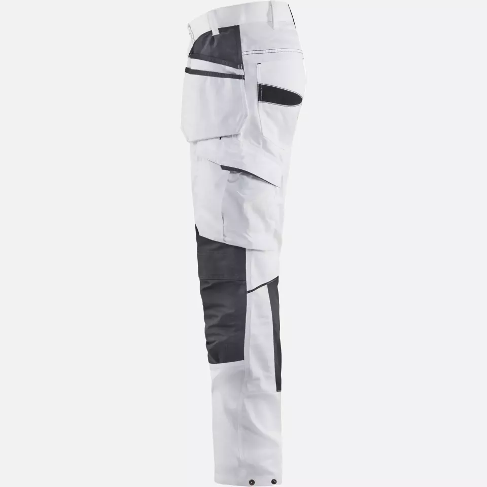 Blaklader 109613301098, Stretch Painters Trousers, White/Dark Grey, image 3, gallery thumbnail