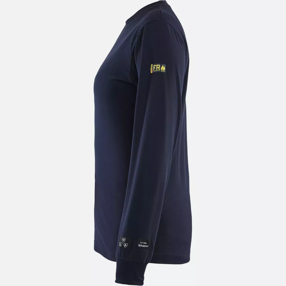 Blaklader 346717378900, Women's Flame Resistant Long Sleeve Shirt, Navy, image 3, gallery thumbnail