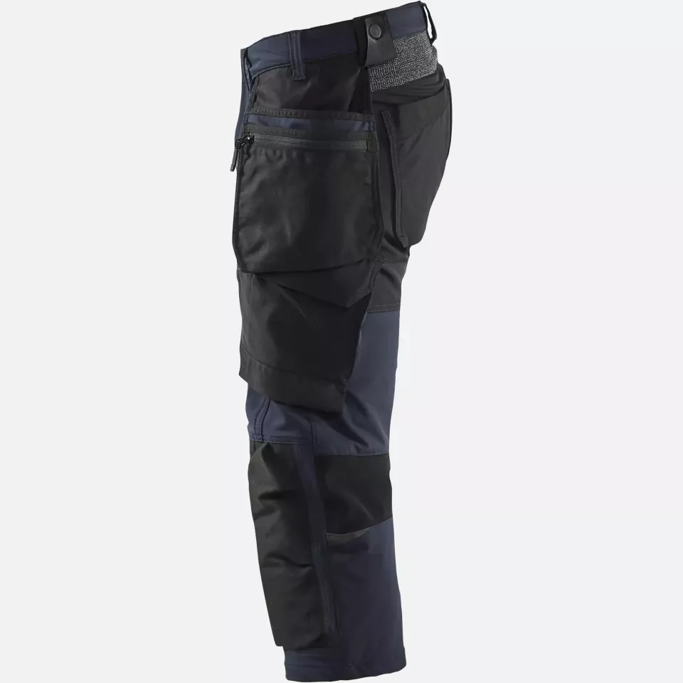 Blaklader 152116458699, 4-Way Stretch Craftsman Pirate Trousers, Dark Navy/Black, image 3, gallery thumbnail