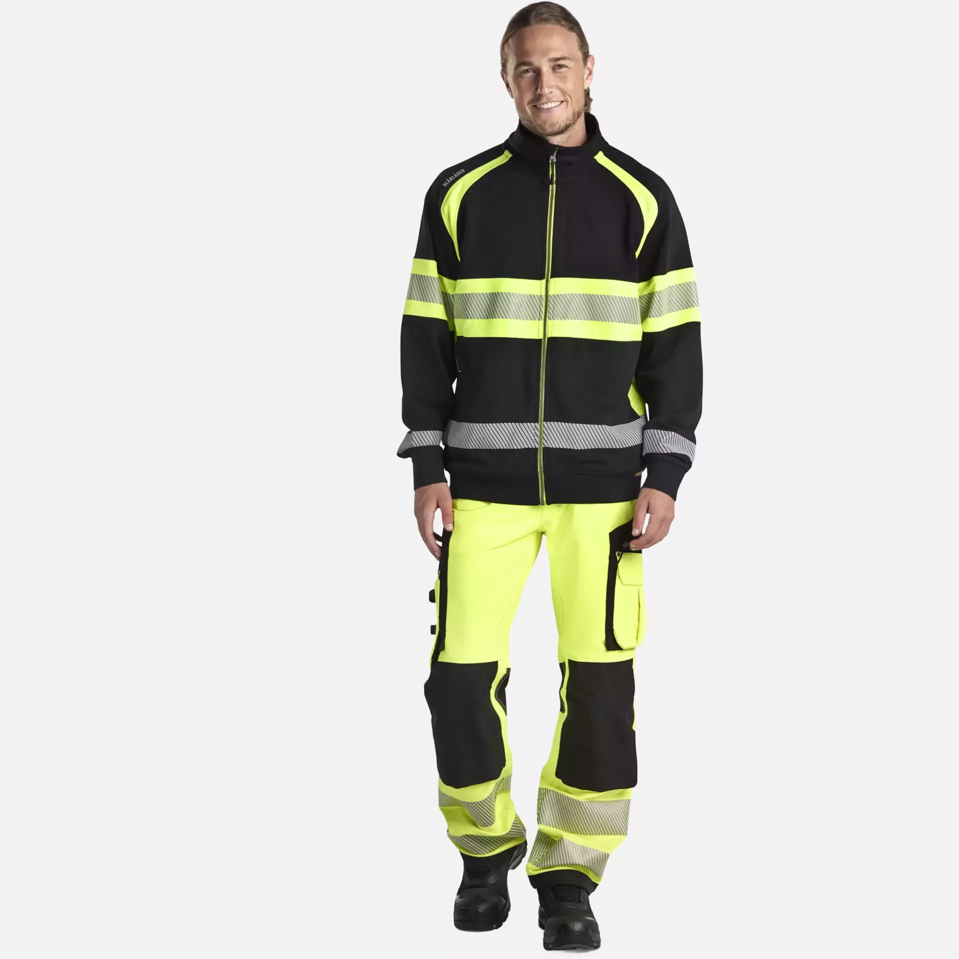 Blaklader 355111589933, High Vis Sweat Jacket, Black/Yellow, image 5