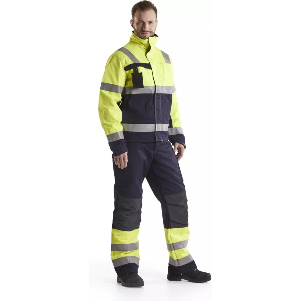 Blaklader 186915148933, Multinorm Winter Work Trousers, Navy/Yellow, image 5, gallery thumbnail