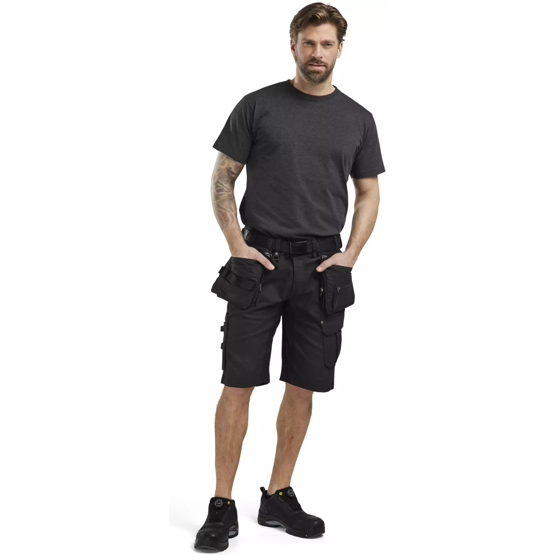 Blaklader 199211419999, X1900 Stretch Craftsman Shorts, Black/Black, image 5