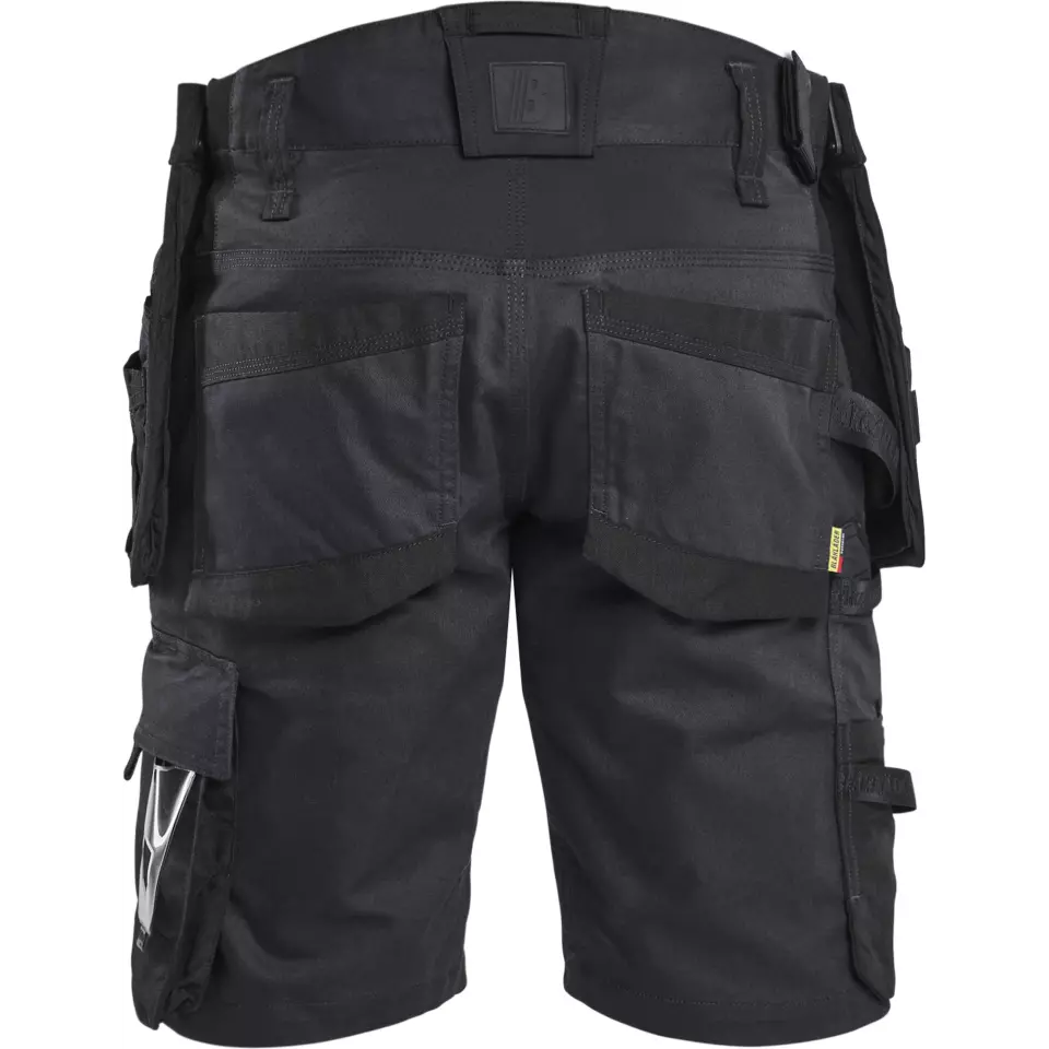 Blaklader 197211499999, STRIKER Stretch Craftsman Shorts, Black/Black, image 4, gallery thumbnail