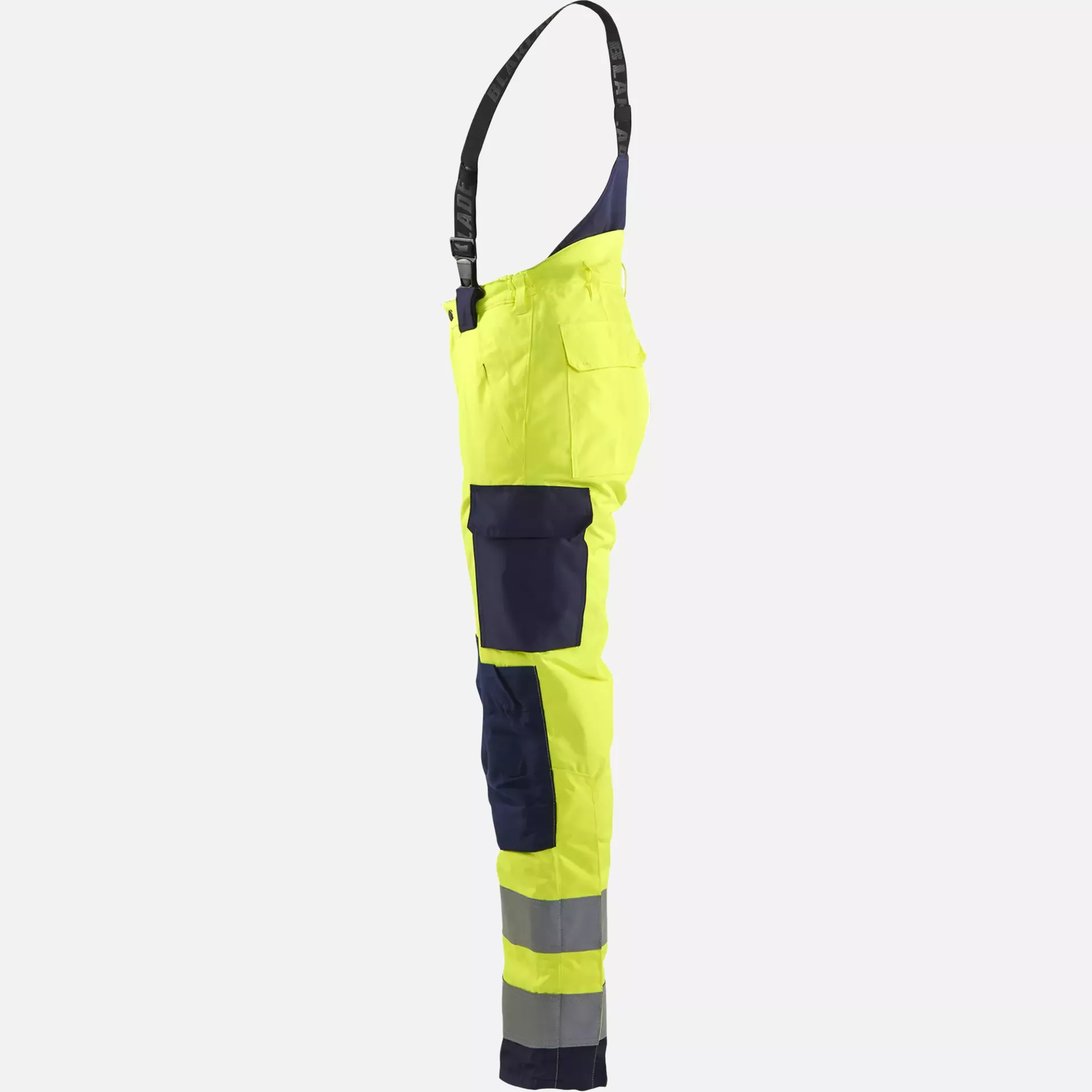 Blaklader 788519773389, High Vis Ladies Winter Work Trousers, Yellow/Navy Blue, image 3