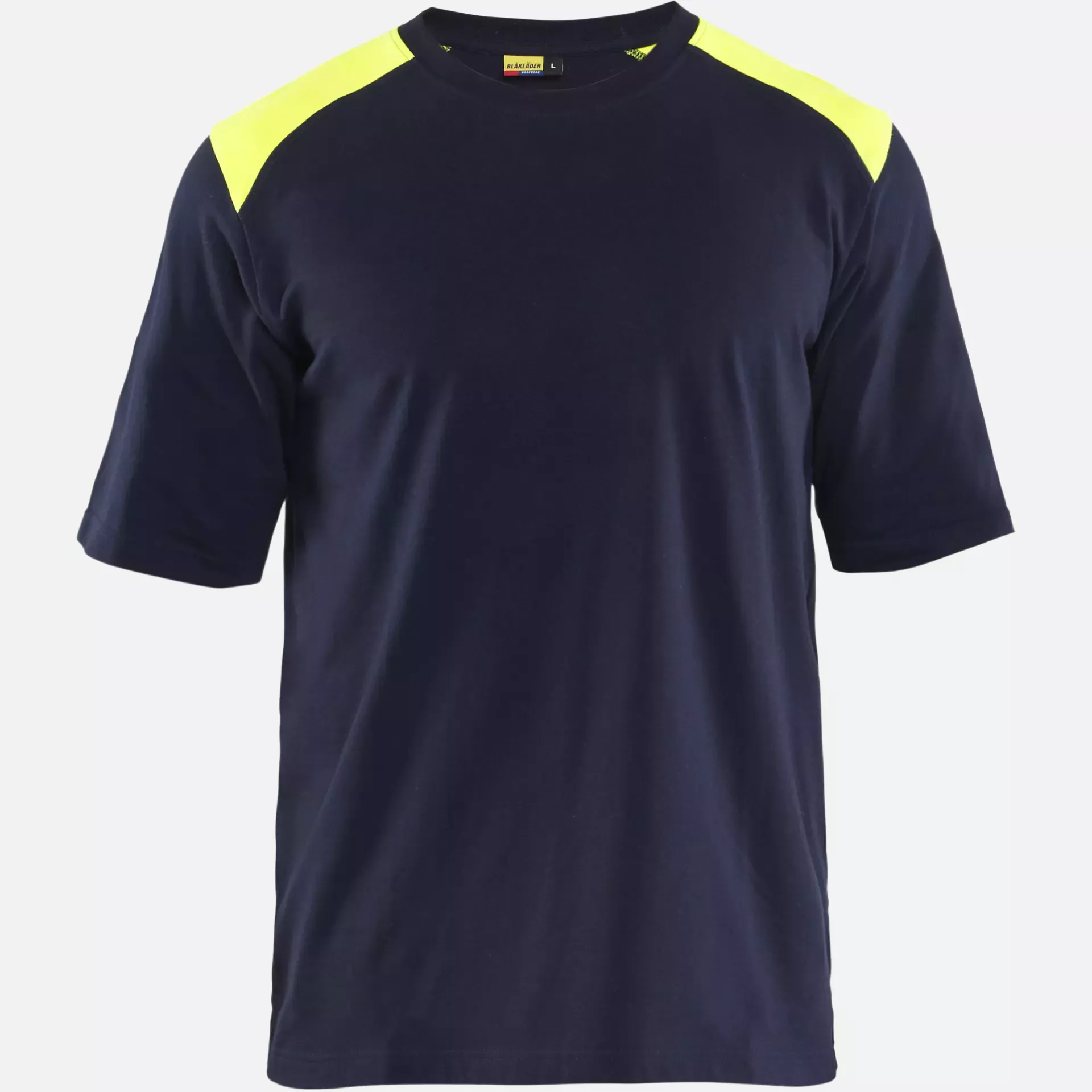 Blaklader 347617378933, Flame Resistant T-Shirt, Navy Blue/ Yellow, image 1