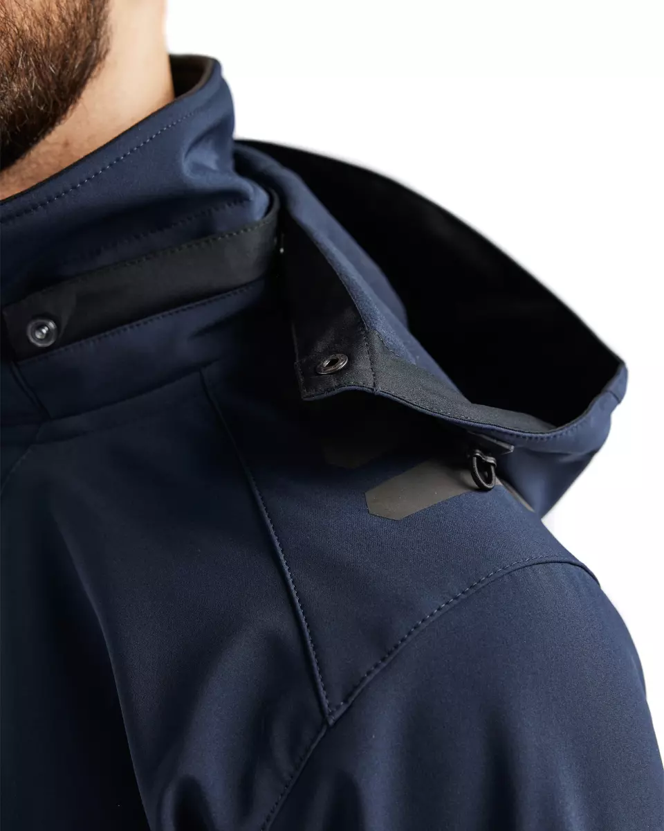 Blåkläder 474925138633, Softshell Jacket, Dark Navy/Yellow, image 6, gallery thumbnail