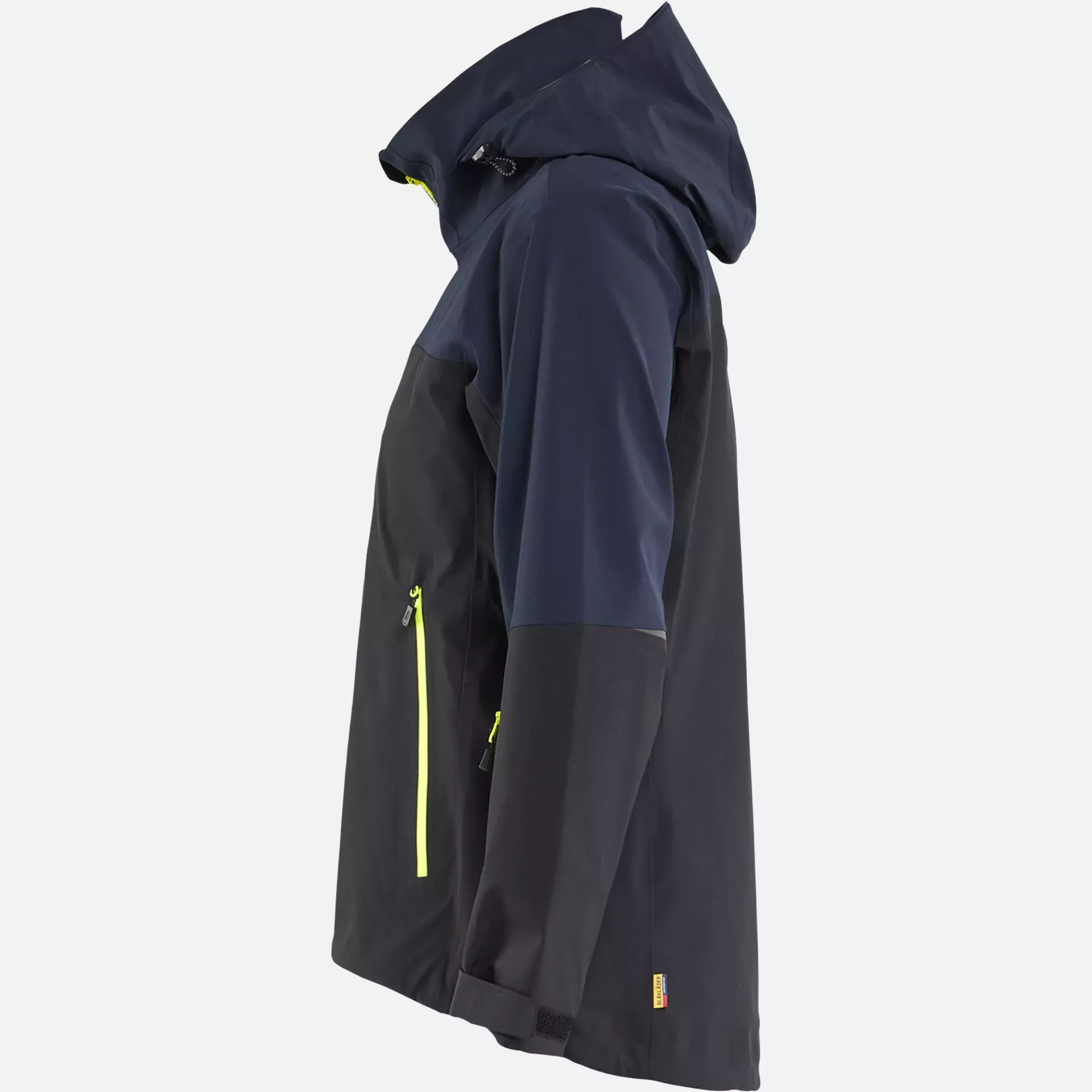 Blaklader 470819168633, Striker Ladies Stretch Shell Jacket, Dark Navy/High Vis Yellow, image 3