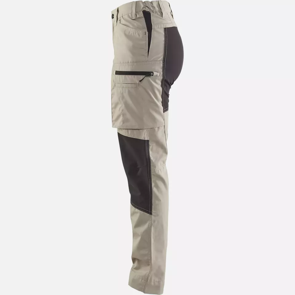 Blaklader 715918452799, Ladies Stretch Work Trousers, Stone Grey/Black, image 3, gallery thumbnail