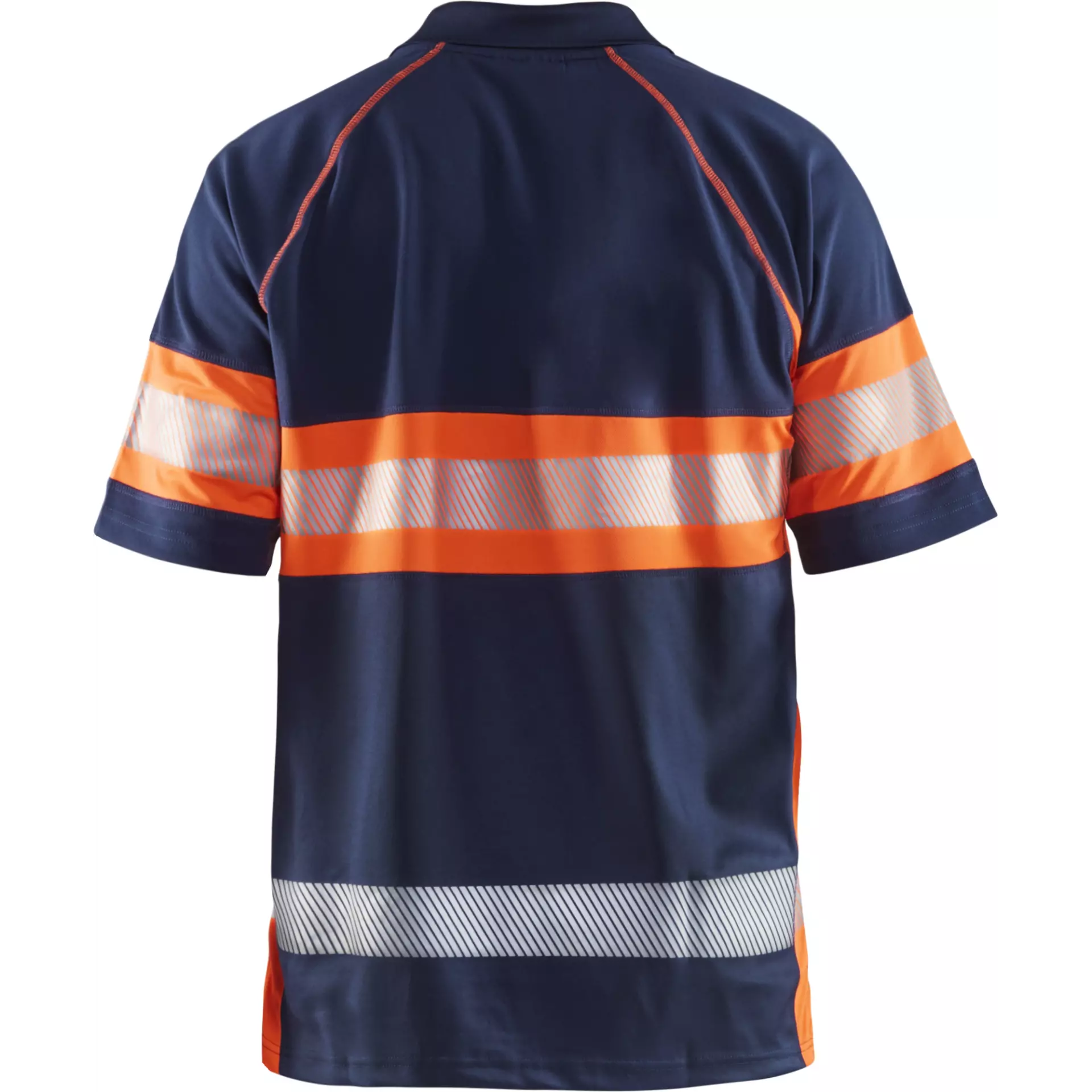 Blaklader 333810518953, High Vis UV Protection Polo Shirt, Navy Blue/Orange, image 4
