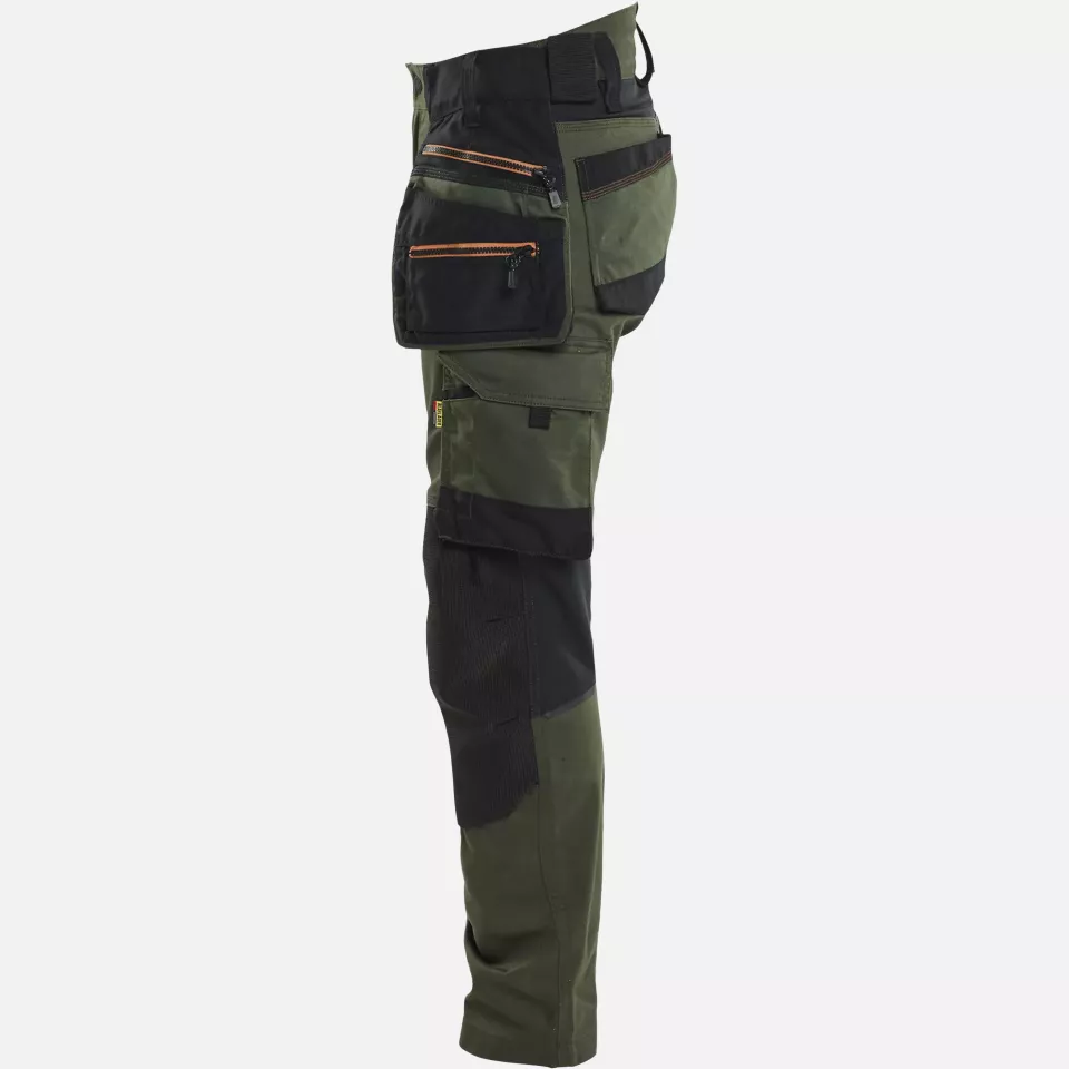 Blaklader 717011494240, STRIKER Damen Stretch Handwerker Arbeitshose, Waldgrün/Rost, image 3, gallery thumbnail