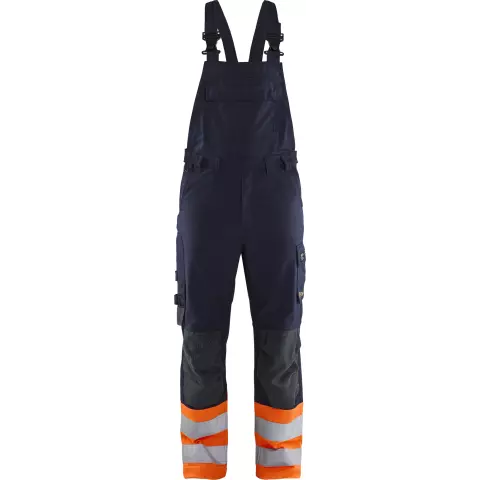 Blaklader Multi-Norm Bib and Brace, Navy/Orange