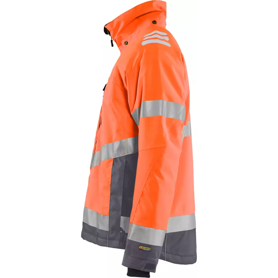 Blaklader 478019775396, High Vis Lined Lightweight Winter Jacket, Orange/Medium Grey, image 3, gallery thumbnail