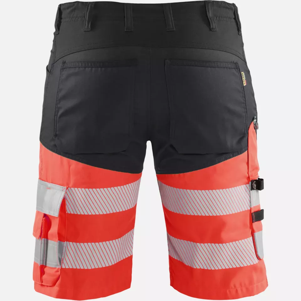 Blaklader 154118119955, High Vis Stretch Shorts, Black/High Vis Red, image 4, gallery thumbnail