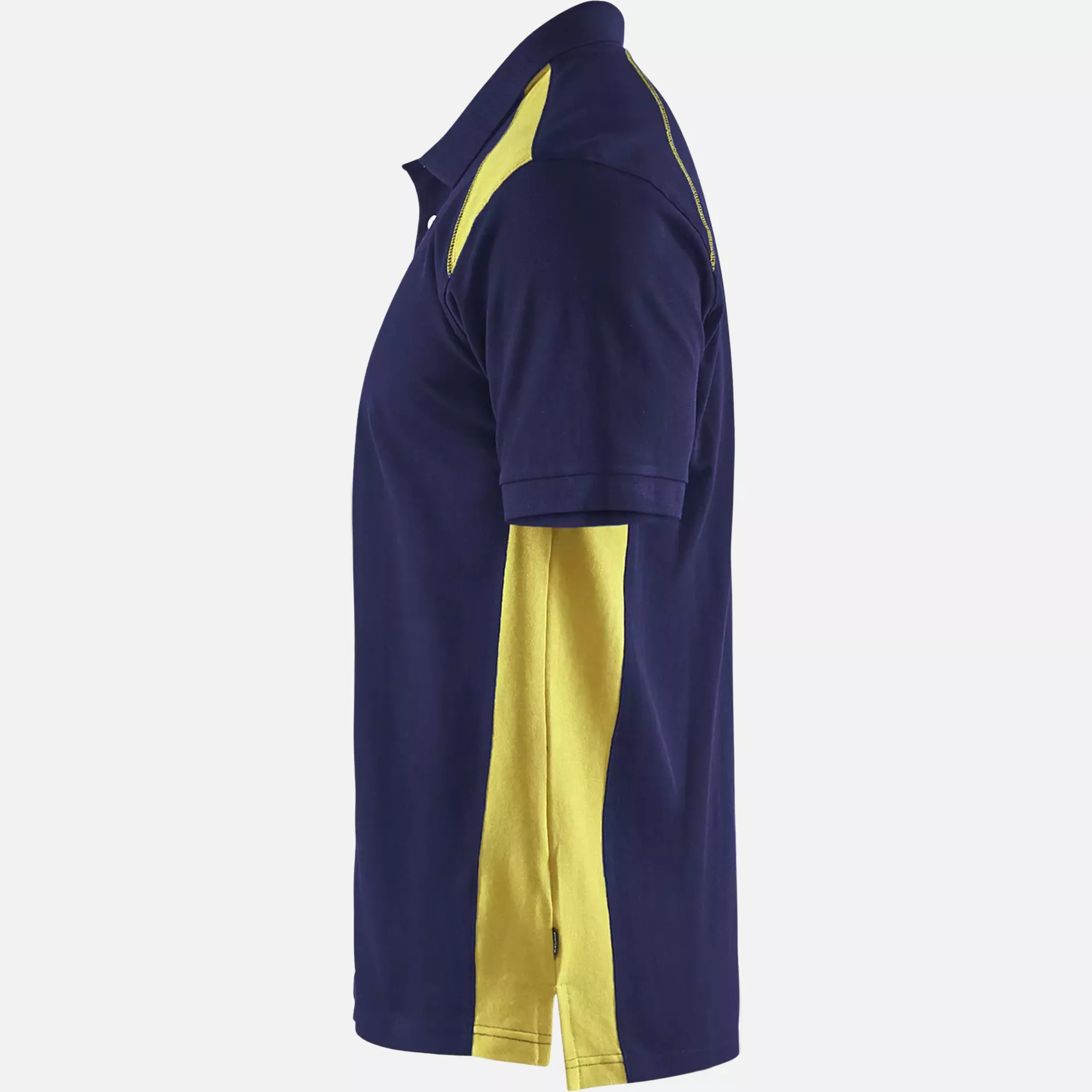 Blaklader 332410508933, Polo Shirt, Navy Blue/ Yellow, image 3