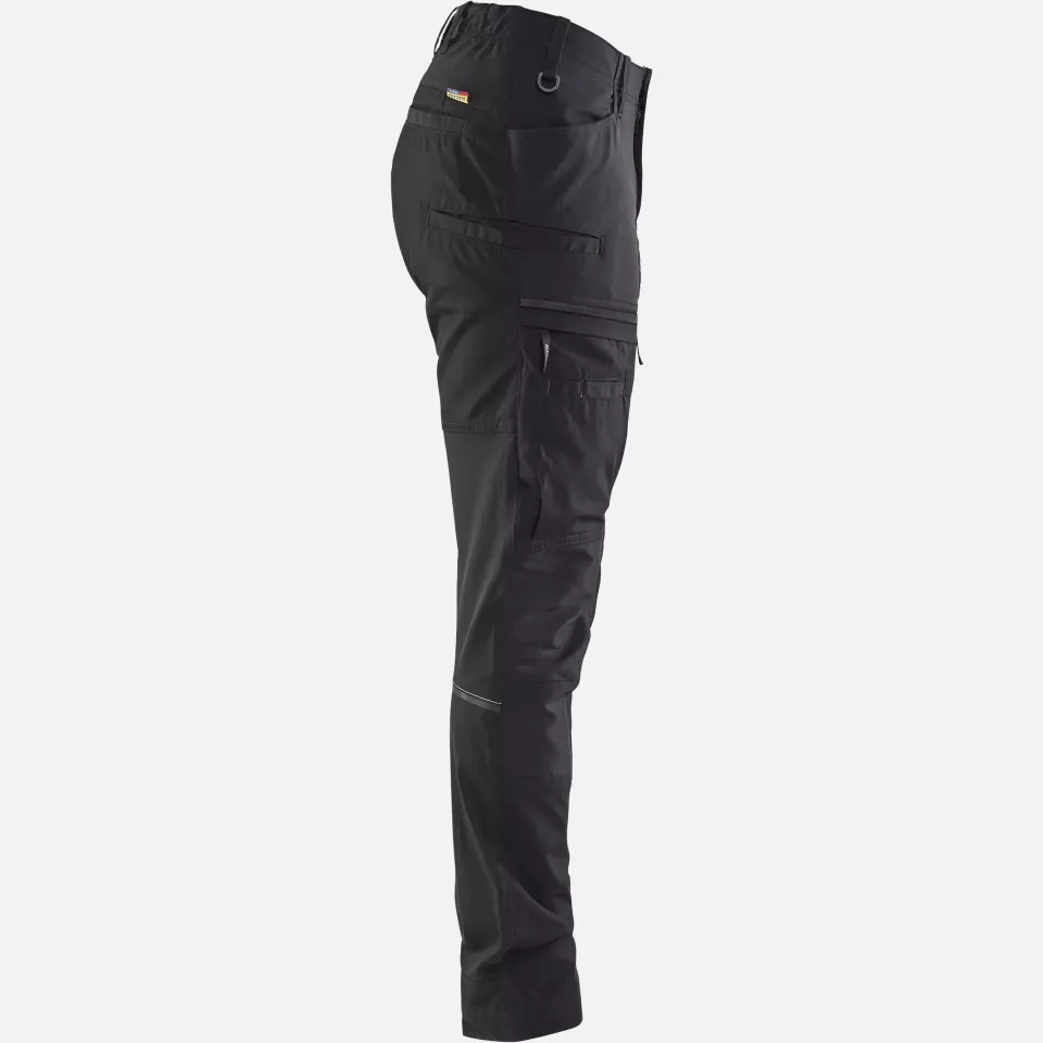 Blaklader 716618459998, Ladies Stretch Service Trousers, Black/Dark Grey, image 2, gallery thumbnail