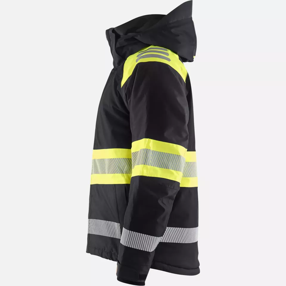 Blaklader 448019779933, High Vis Winter Jacket, Black/Yellow, image 3, gallery thumbnail