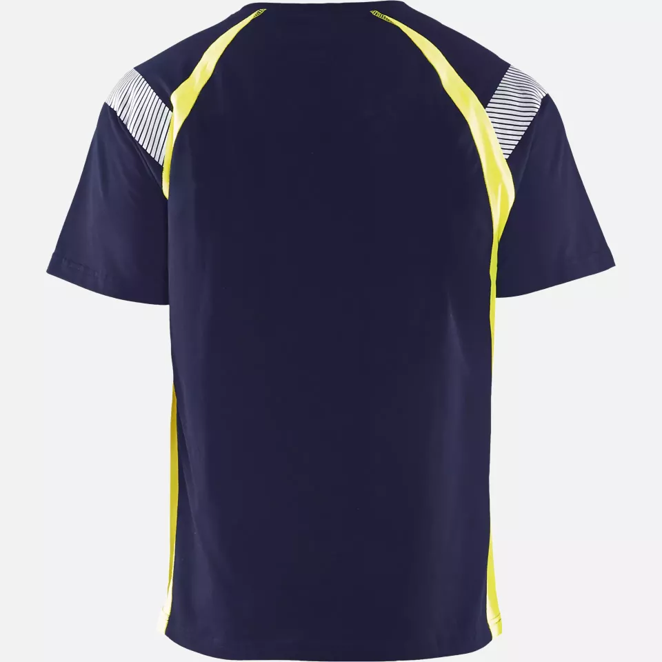 Blaklader 333210308833, T-Shirt, Navy/Yellow, image 4, gallery thumbnail