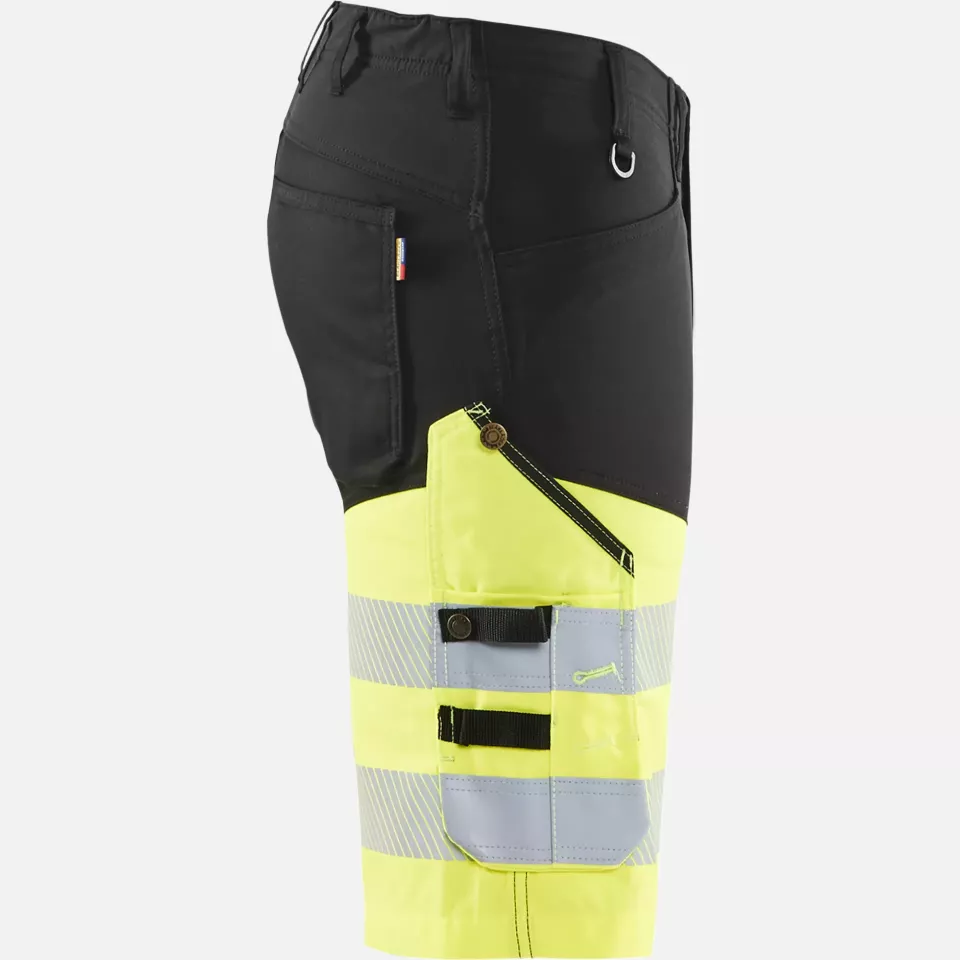 Blaklader 154118119933, High Vis Stretch Shorts, Black/Yellow, image 2, gallery thumbnail