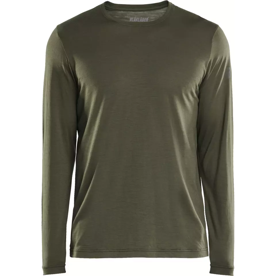 Blaklader 353817434209, Merino Wool Long Sleeve Shirt, Forest Green