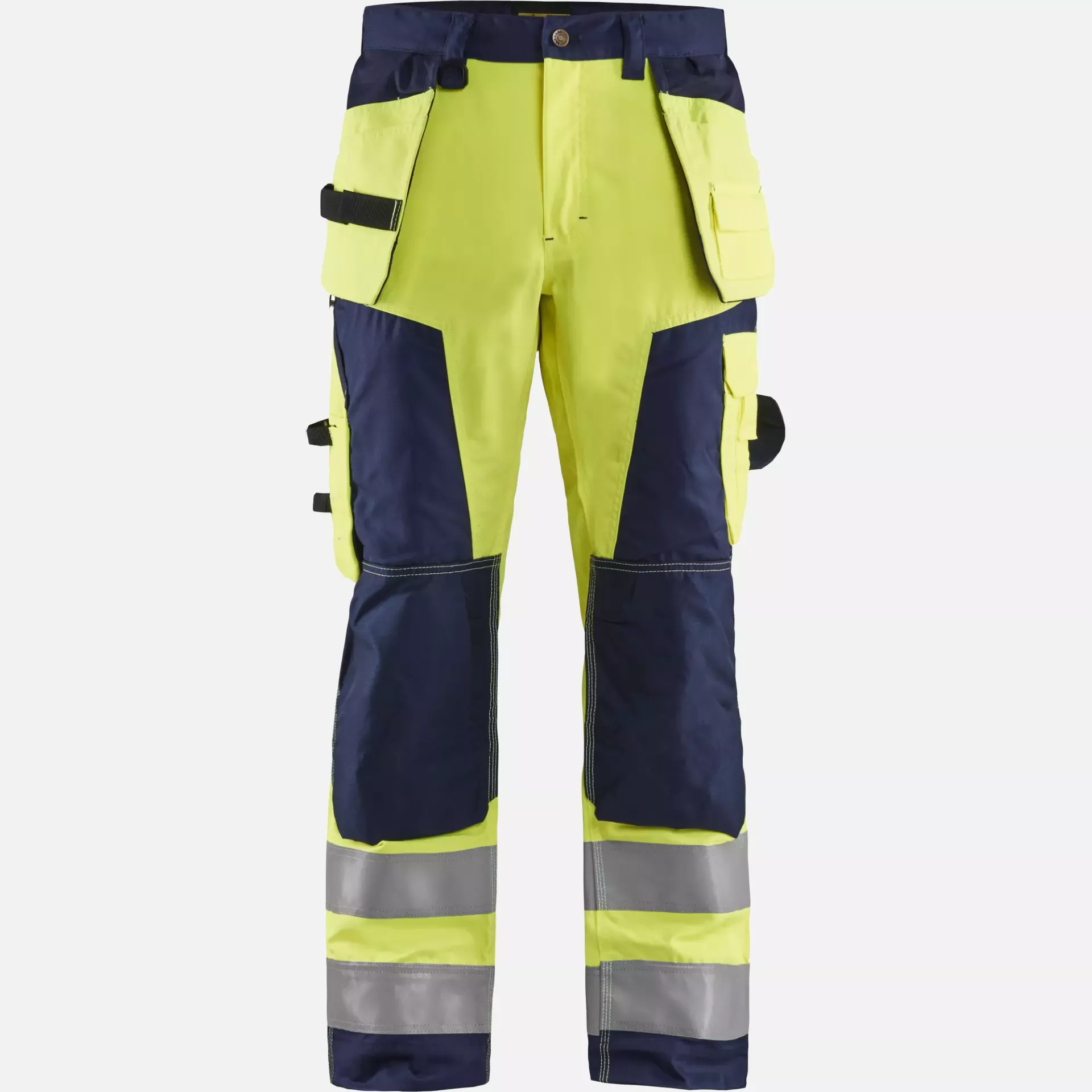 Blaklader 156818113389, High Vis Craftsman Work Trousers, Yellow/Navy Blue, image 1