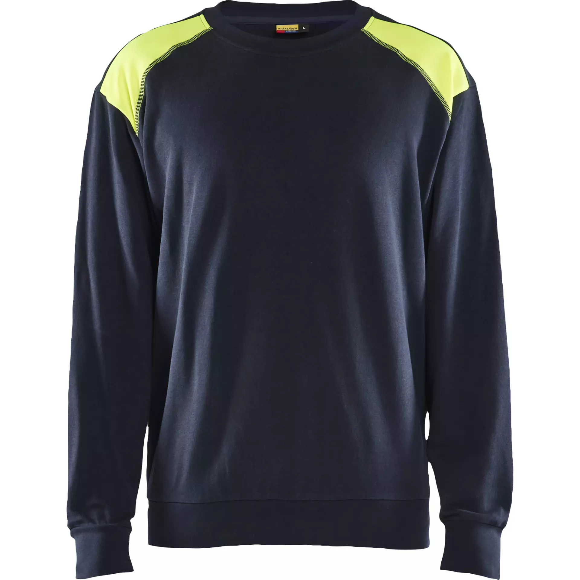 Blaklader 358011588633, Sweatshirt, Dark Navy/Yellow