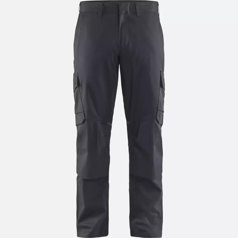 Blaklader 144818329699, Industrie Stretch Arbeitshose mit Kniepolstertaschen, Mittelgrau/Schwarz, image 1, gallery thumbnail