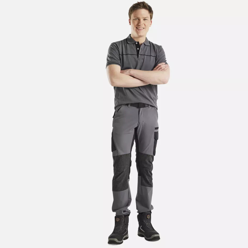Blaklader 142216459699, 4-Way Service Stretch Work Trousers, Medium Grey/Black, image 5, gallery thumbnail