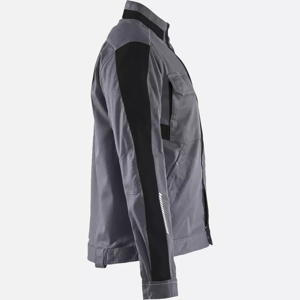 Blaklader 444318329699, Ladies Stretch Industry Jacket, Medium Grey/Black, image 2, gallery thumbnail