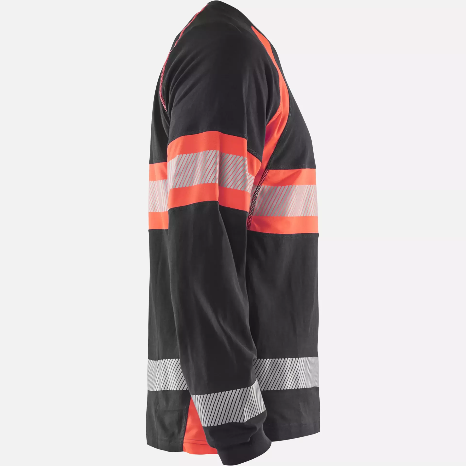 Blaklader 351010309955, Long Sleeve High Vis Shirt, Black/High Vis Red, image 2