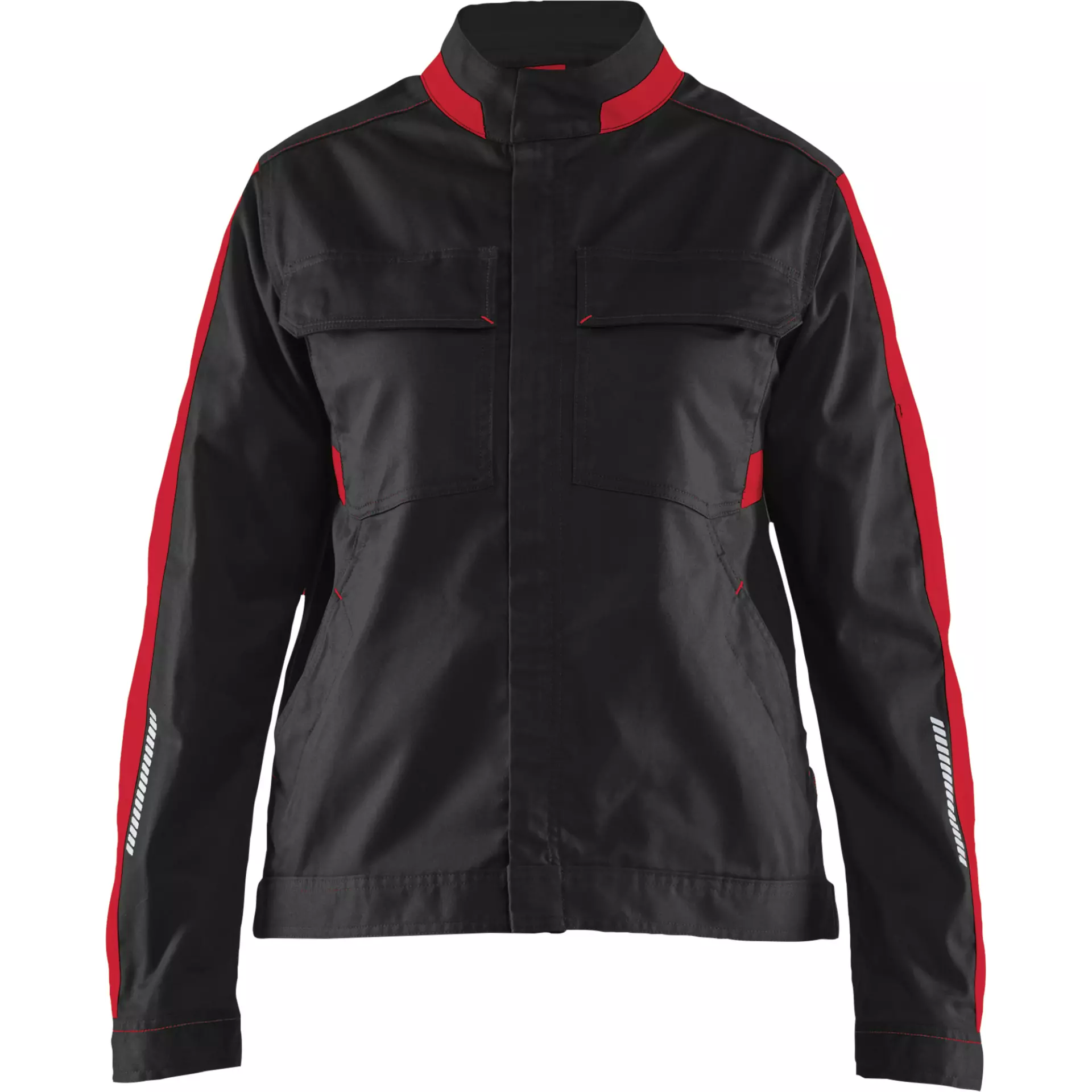 Blaklader 444318329956, Ladies Stretch Industry Jacket, Black/Red