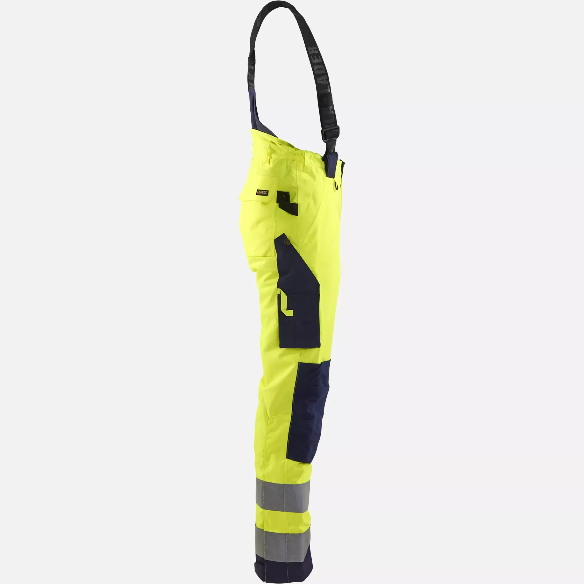 Blaklader 788519773389, High Vis Ladies Winter Work Trousers, Yellow/Navy Blue, image 2