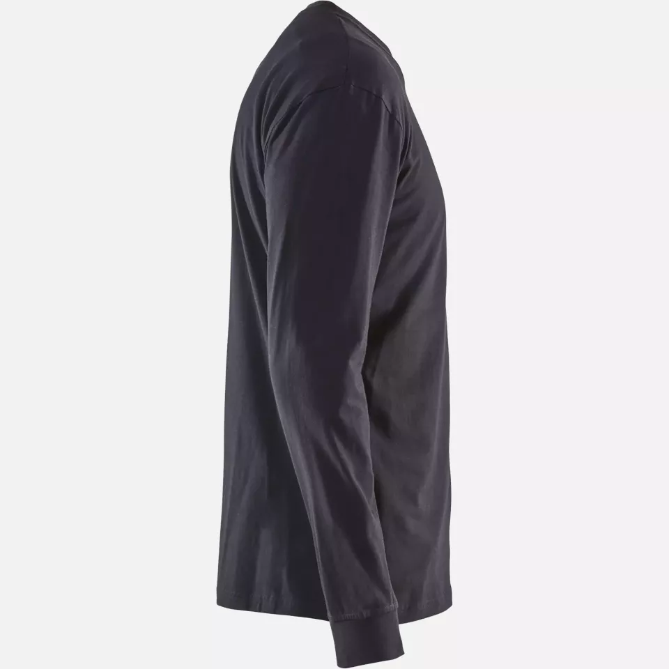 Blaklader 348317378900, Flame Resistant Long Sleeve T-Shirt, Navy Blue, image 2, gallery thumbnail