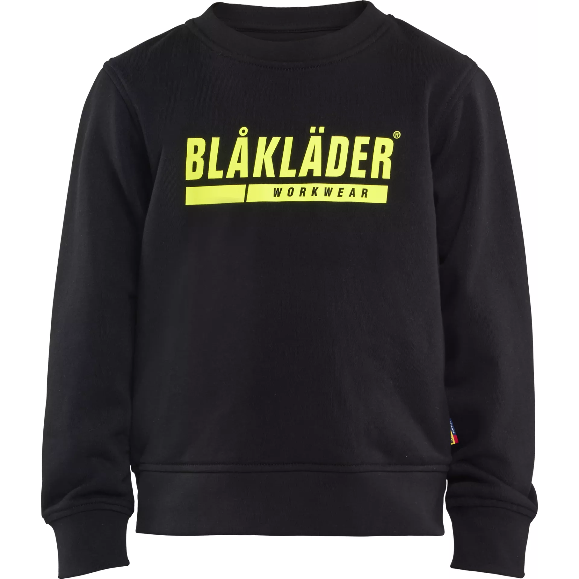 Blaklader 520511589933, Kids Sweatshirt, Black/High Vis Yellow