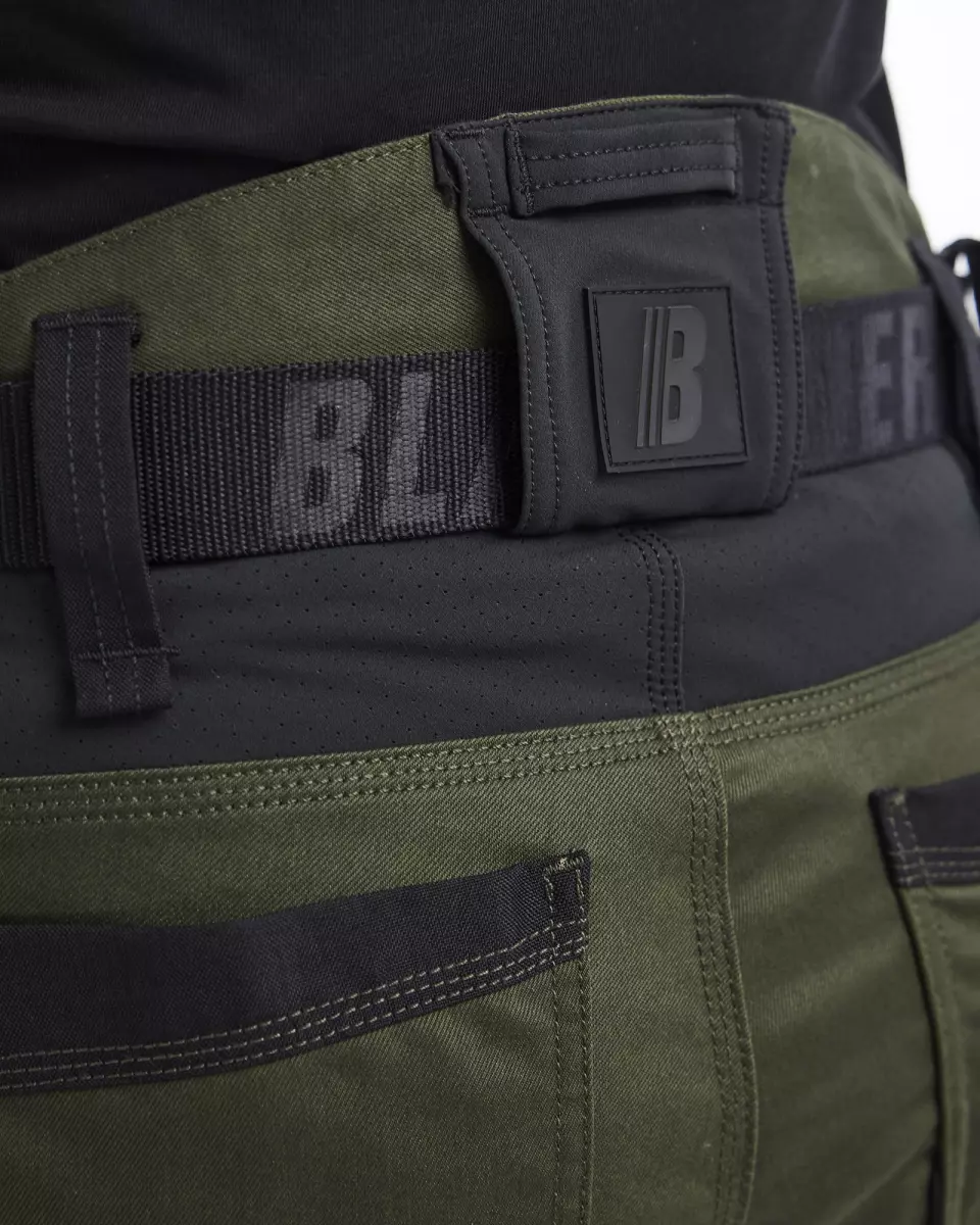 Blaklader 717011494298, STRIKER Ladies Stretch Craftsman Work Trousers, Forest Green/Black, image 10, gallery thumbnail