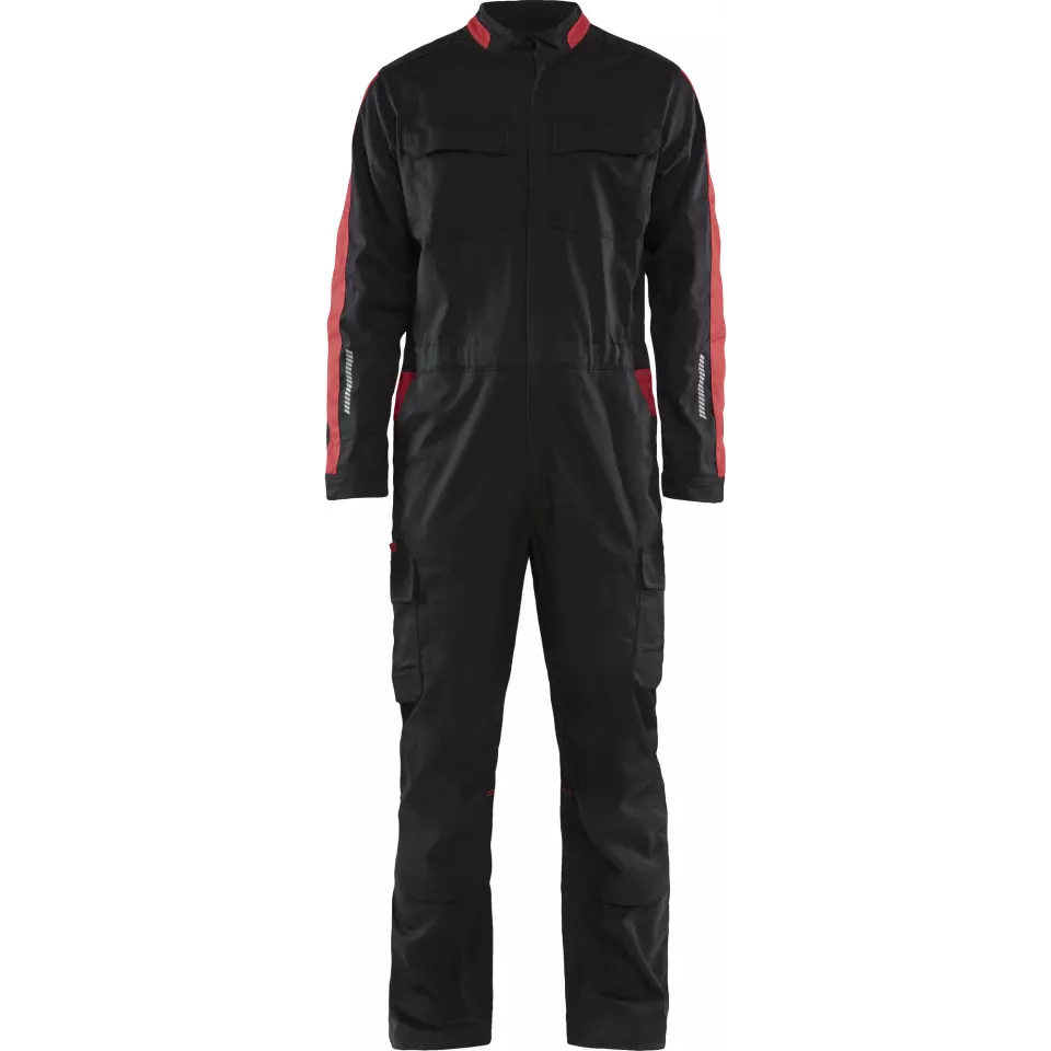 Blaklader 614418329956, Industrial Stretch Coverall, Black/Red, image 1, gallery thumbnail