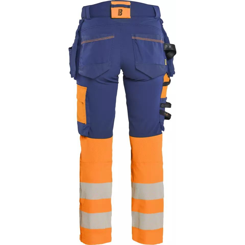 Blaklader 702516488953, High Vis Ladies 4-Way Stretch Trousers, Navy/Orange, image 4, gallery thumbnail