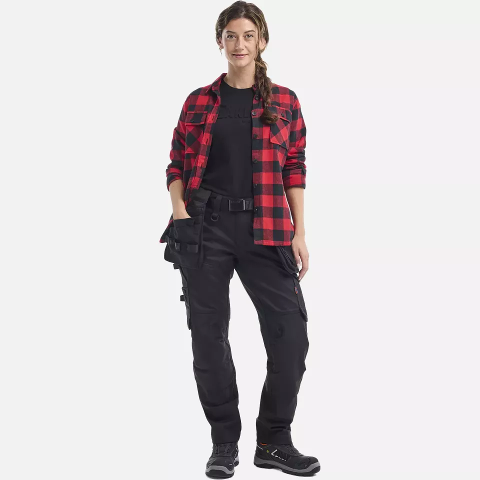 Blaklader 717011499999, STRIKER Ladies Stretch Craftsman Work Trousers, Black/Black, image 3, gallery thumbnail