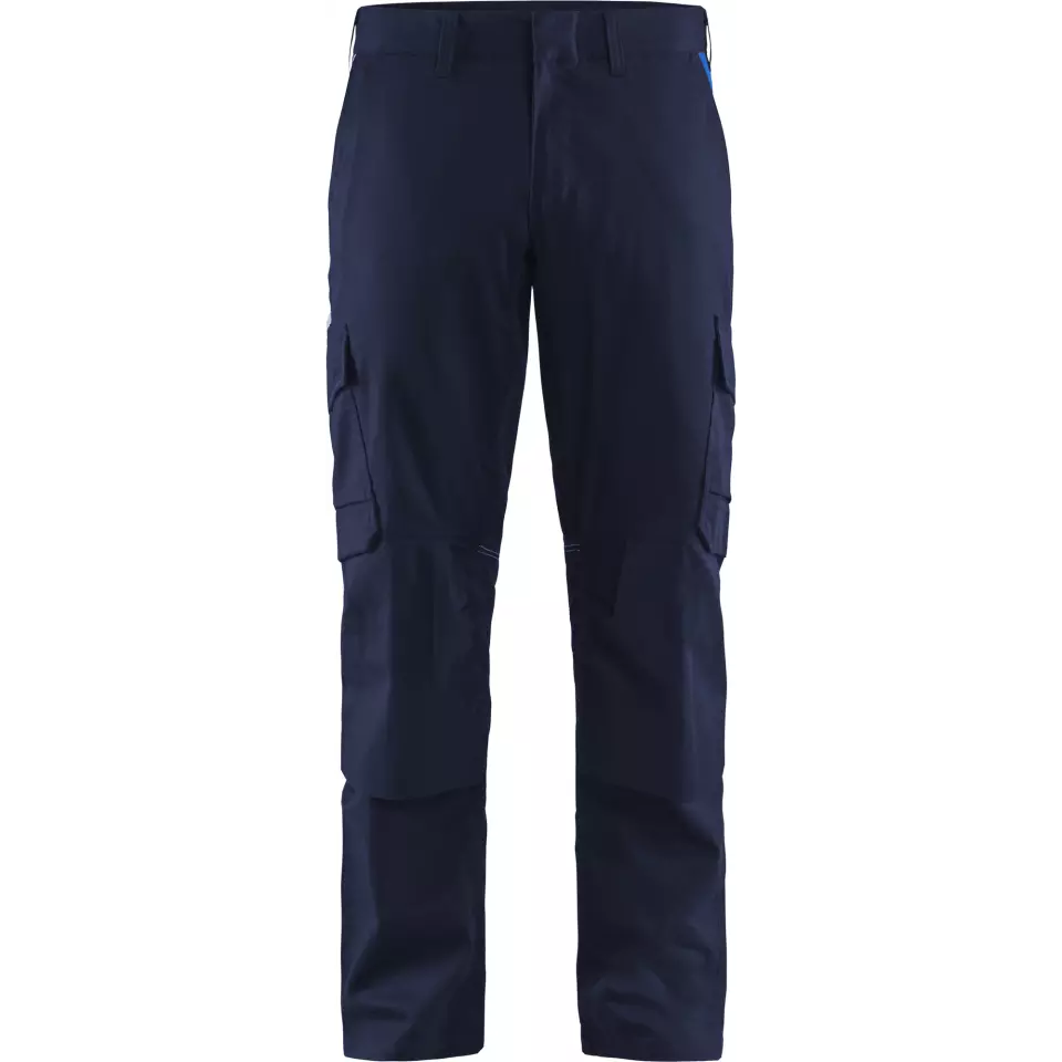 Blaklader 144818328985, Industry Stretch Work Trousers with Knee Pad Pockets, Navy Blue/Royal Blue, image 1, gallery thumbnail