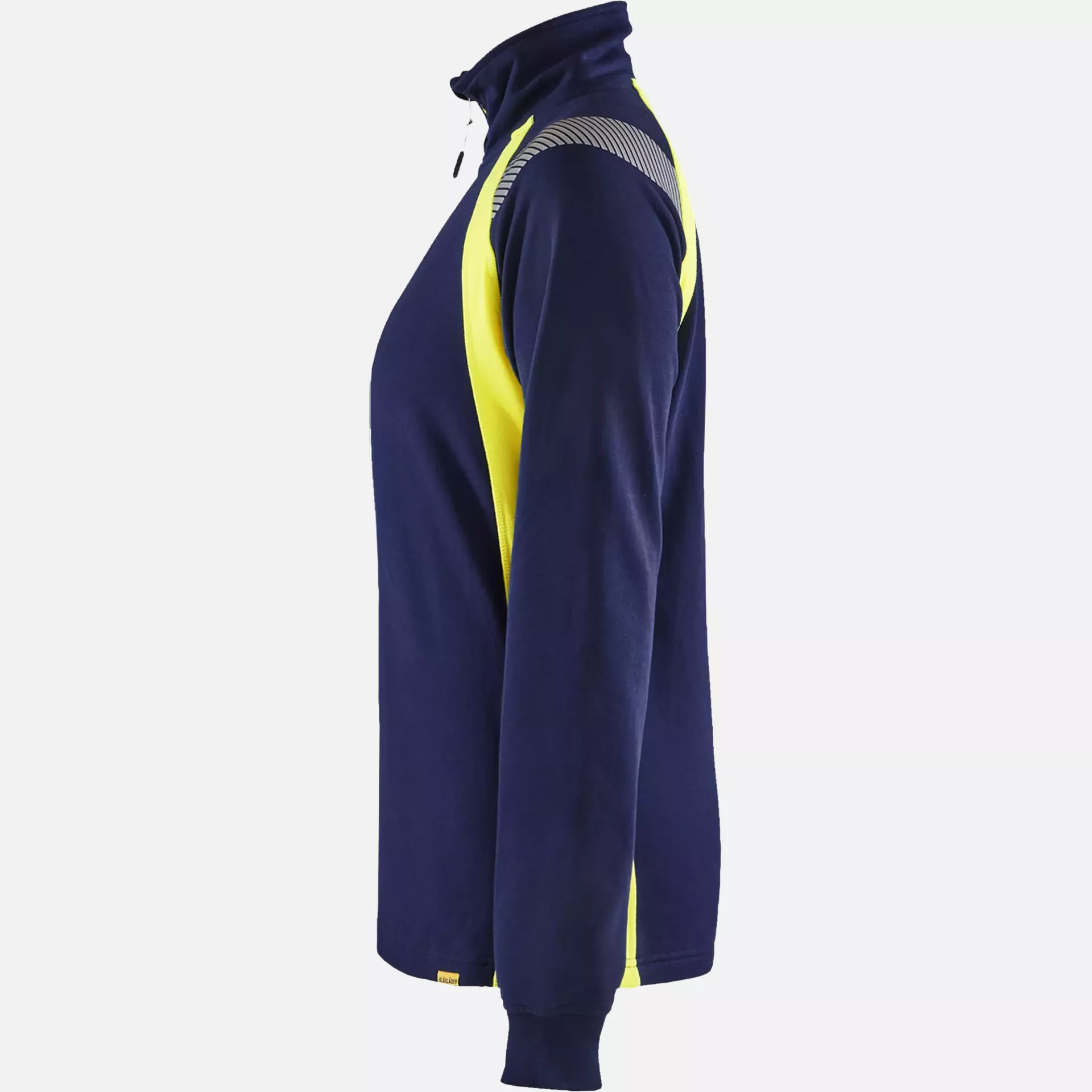 Blaklader 340311588933, Women's Half-Zip Sweatshirt, Navy/ Yellow, image 3