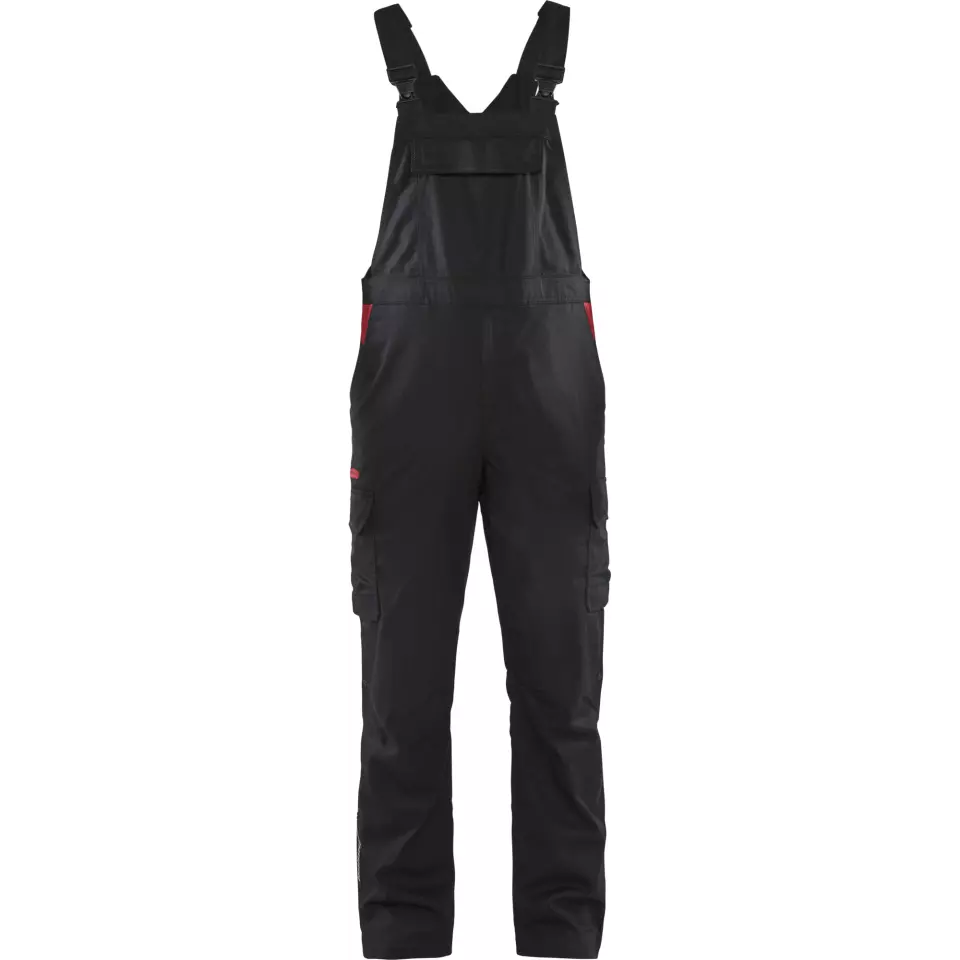 Blaklader 264418329956, Industry Bib and Brace, Black/Red, image 1, gallery thumbnail