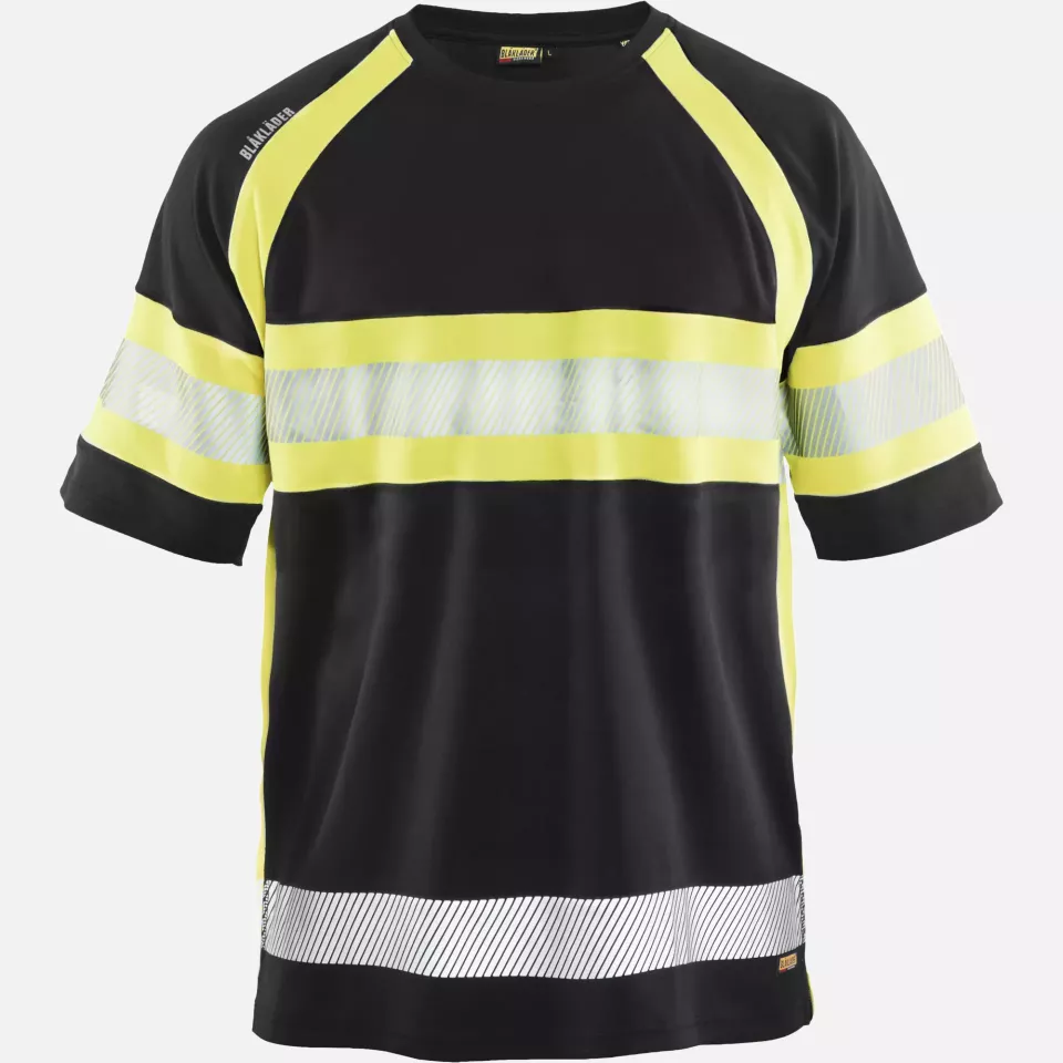 Blaklader 333710519933, High Vis UV Protection T-Shirt, Black/Yellow, image 1, gallery thumbnail