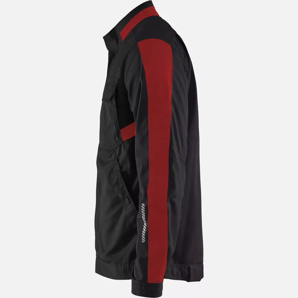 Blaklader 444418329956, Industrie Stretch Jacke, Schwarz/Rot, image 3, gallery thumbnail